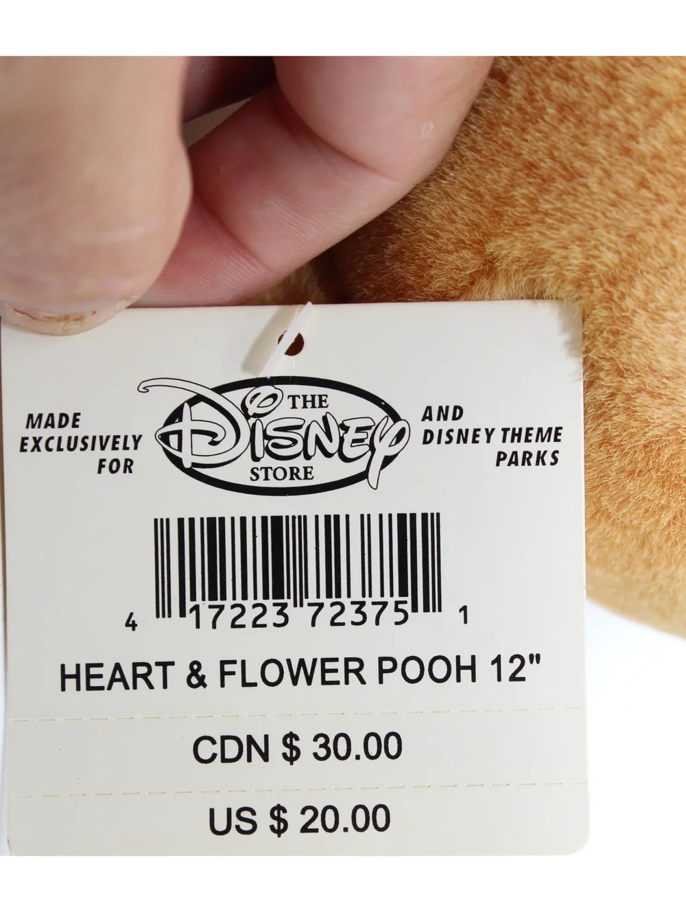 NWT Vintage Disney Winnie the Pooh Heart & Flower Pooh 12